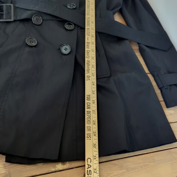 7 for all mankind Black Trench Coat Belted - Picture 8 of 11